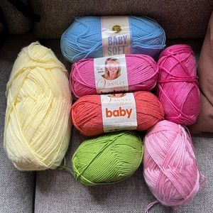 Various Skeins of Baby yarn